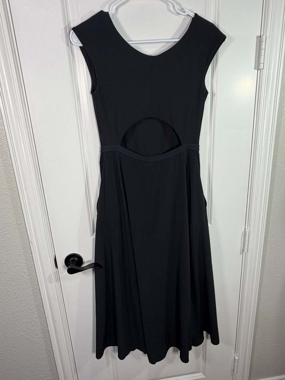 Athleta Ryder Ribbed Cutout Midi Dress Black Size SP - Picture 6 of 7